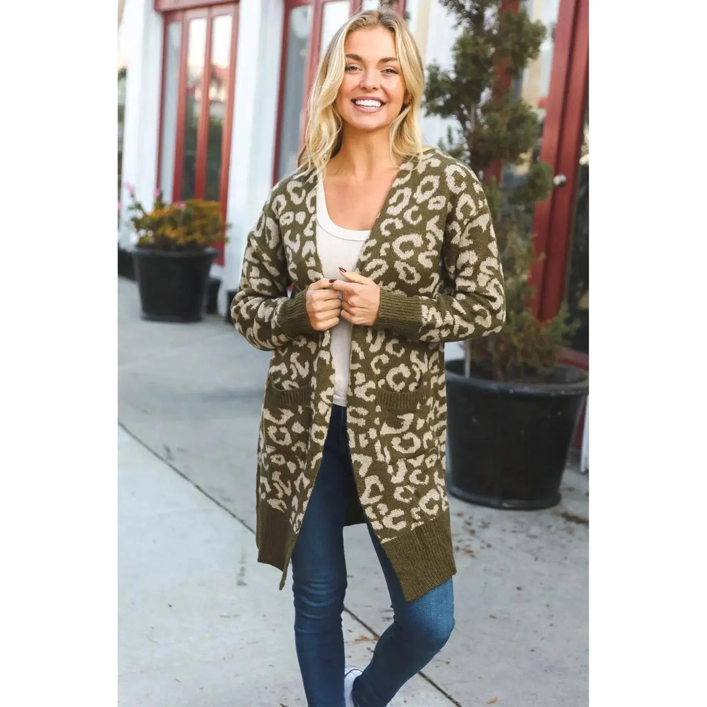 Timeless Texture: Olive Fury Ribbed Cardigan-Evelyns Fashion