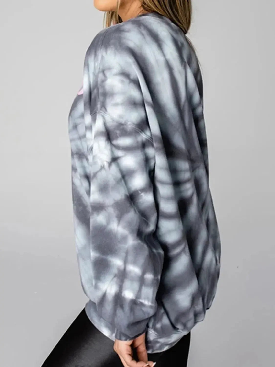 Weekend Vibes: WEEKEND LOVER Graphic Tie-Dye Sweatshirt-Sweat Shirts and Hoodies-Evelyns Fashion
