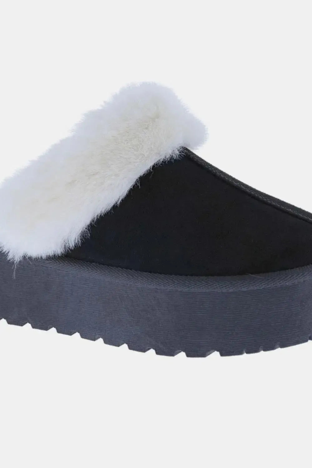 Winter Warmth: Weeboo Thick Bottom Fur Trim Snow Slippers-shoes-Evelyns Fashion