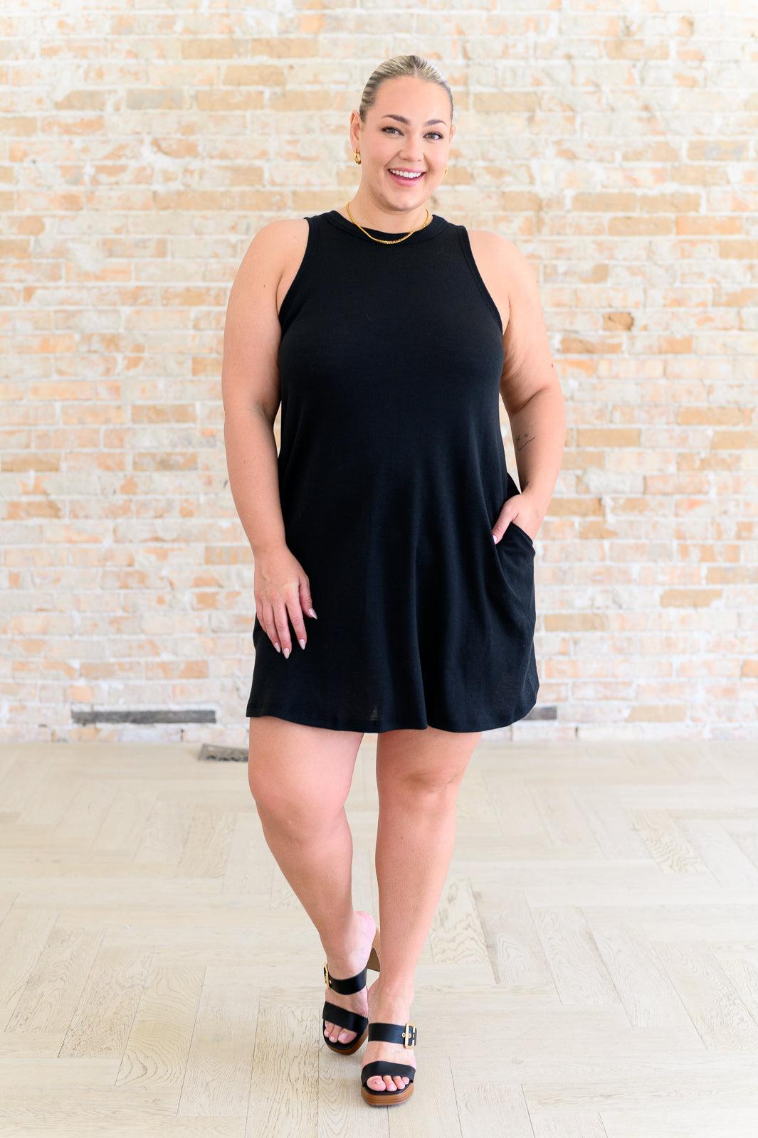 Women's Crisscross Cut Dress-Dresses-Evelyns Fashion