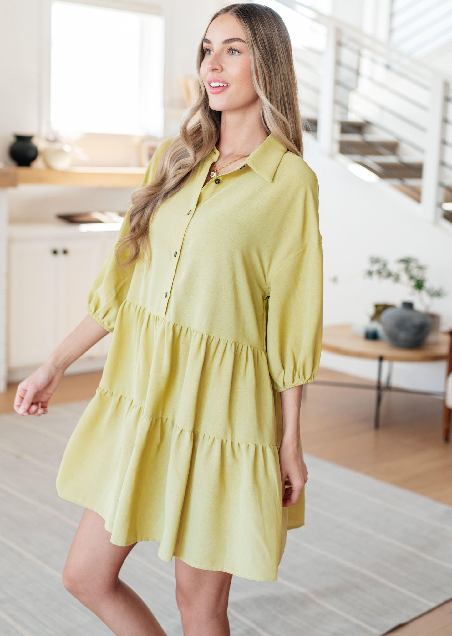 Women's Honey Tiered Dress-Dresses-Evelyns Fashion