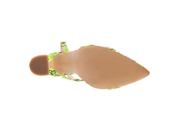 Women's Snake Print Heel Sandals-Heel Shoes-Evelyns Fashion