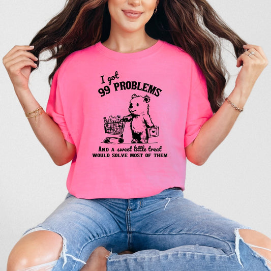 99 Problems Graphic Tee-Womens-Evelyns Fashion