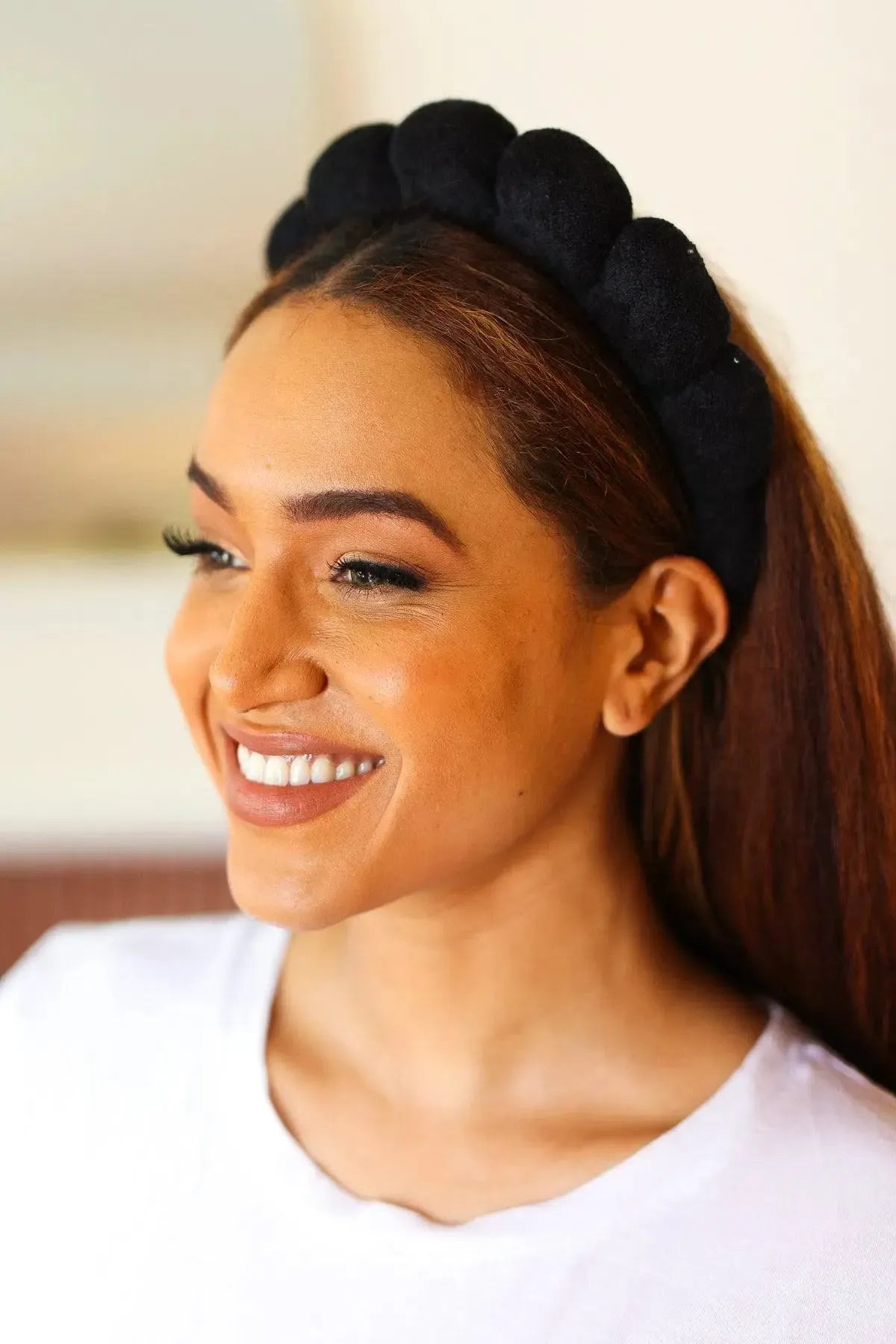 Black Terry Cloth Skincare Headband-Evelyns Fashion