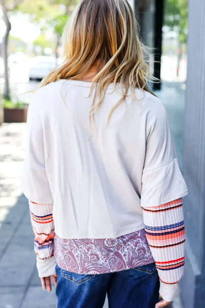Boho White Top-Evelyns Fashion