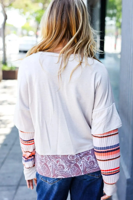 Boho White Top-Evelyns Fashion
