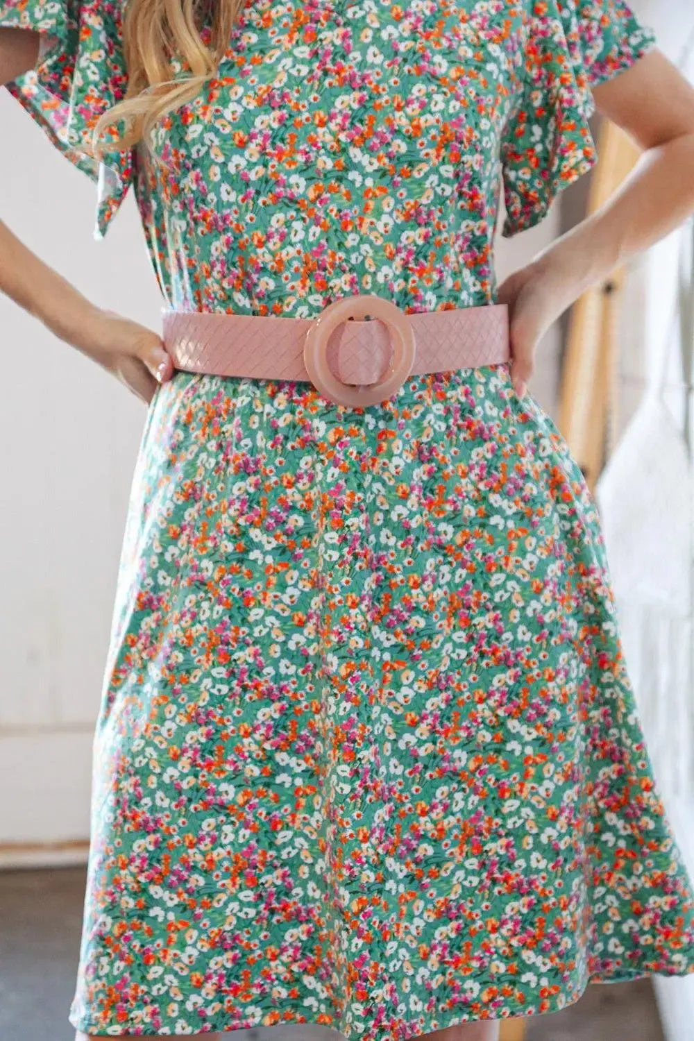 Buckle Me Beautiful Blush Faux Leather Belt-accessor-Evelyns Fashion