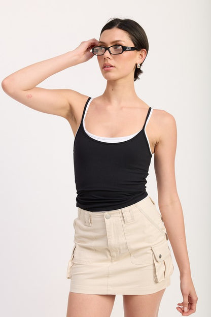 CARGO MINI SKIRT-Cargo Mini Skirt-Evelyns Fashion