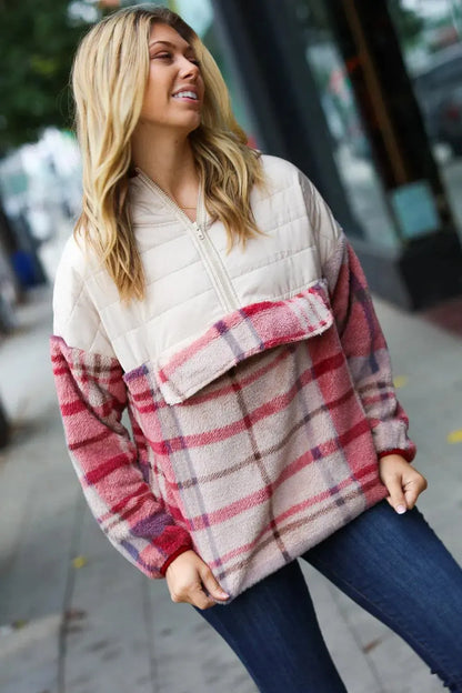 Cozy Up: Oatmeal Sherpa Fleece Hoodie for Chilly Days-Evelyns Fashion