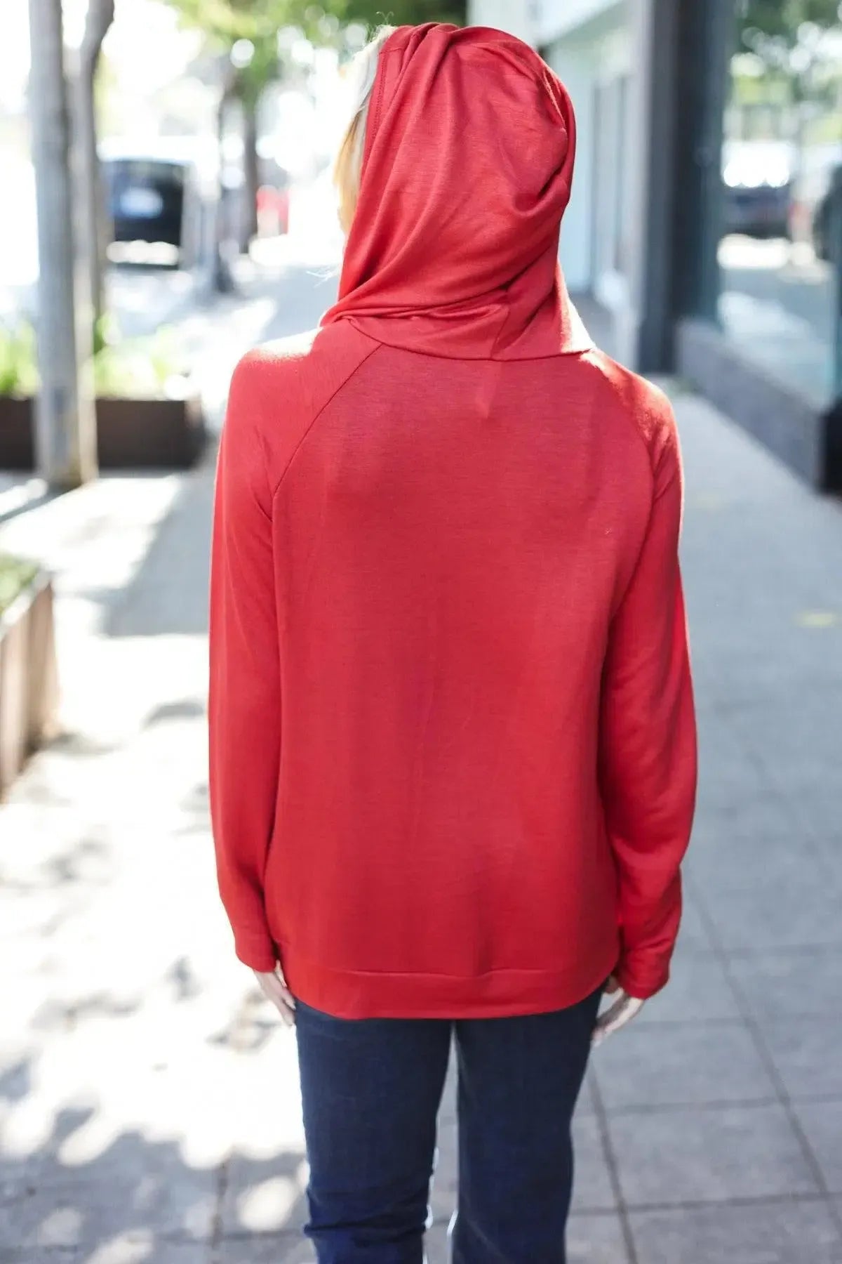 Halloween Jack-O-Lantern Terry Thumb Hole Double Hoodie-Evelyns Fashion