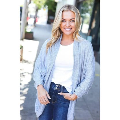 Modern Sophistication: Two-Tone Knit Cardigan-Evelyns Fashion