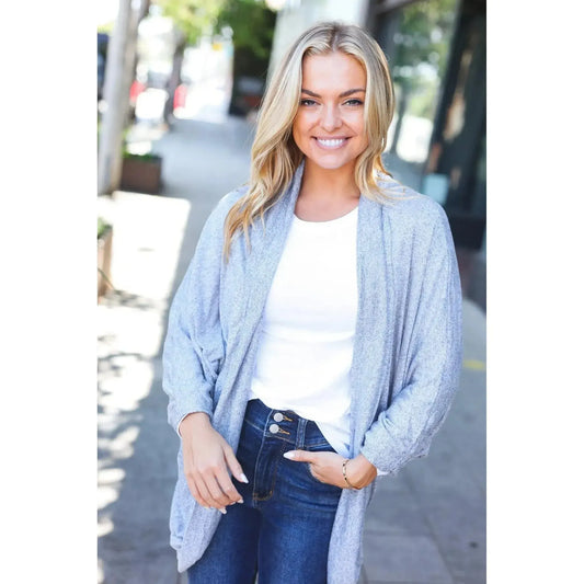 Modern Sophistication: Two-Tone Knit Cardigan-Evelyns Fashion