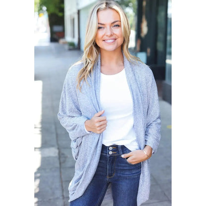 Modern Sophistication: Two-Tone Knit Cardigan-Evelyns Fashion