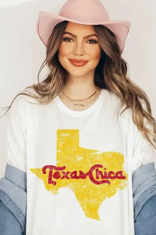 TEXAS CHICA GRAPHIC PLUS SIZE TEE / T-SHIRT-Evelyns Fashion