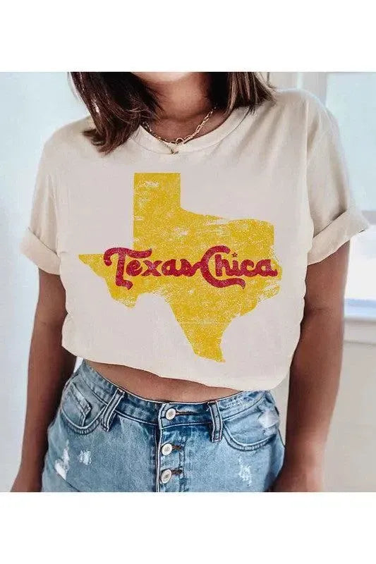 TEXAS CHICA GRAPHIC PLUS SIZE TEE / T-SHIRT-Evelyns Fashion