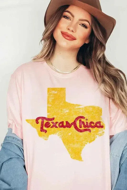 TEXAS CHICA GRAPHIC PLUS SIZE TEE / T-SHIRT-Evelyns Fashion