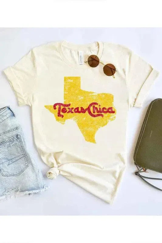 TEXAS CHICA GRAPHIC PLUS SIZE TEE / T-SHIRT-Evelyns Fashion