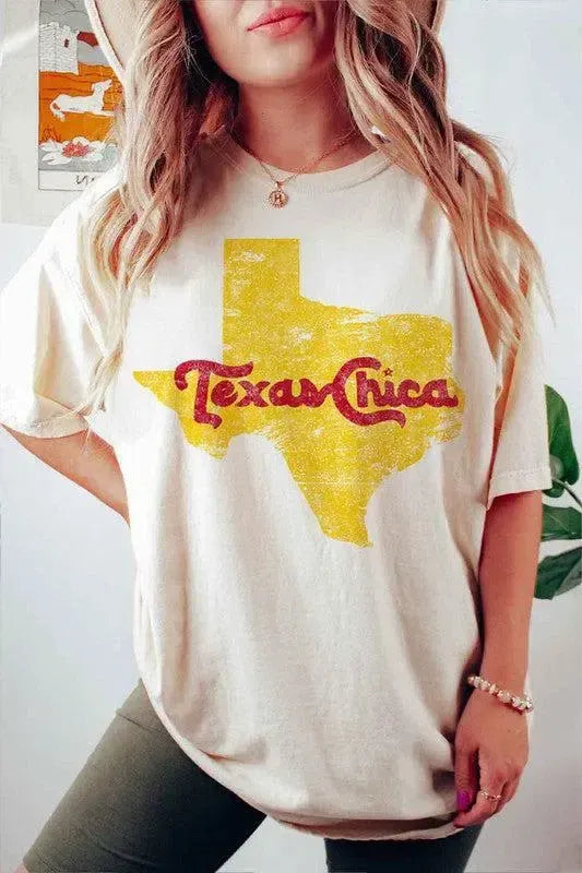 TEXAS CHICA GRAPHIC PLUS SIZE TEE / T-SHIRT-Evelyns Fashion
