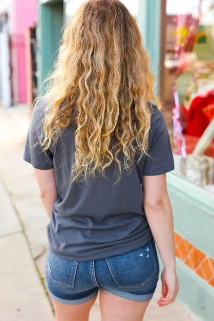 Weekend Ready "HOWDY" Cowboy Hat Graphic Tee-Evelyns Fashion