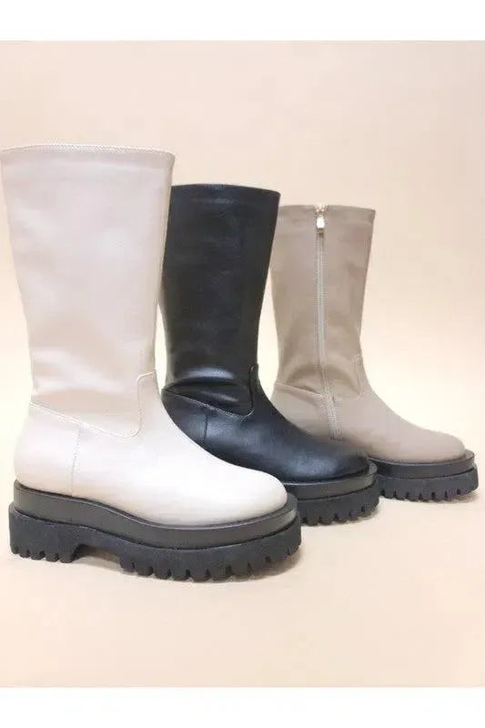 Bold Statement: VENET-Platform Boots for Every Occasion-Apparel & Accessories-Evelyns Fashion