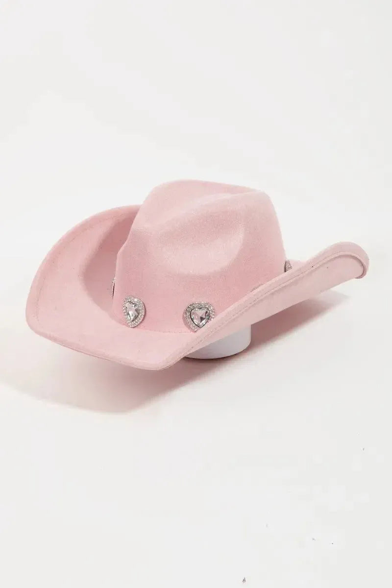 Bold Western Glam: Rhinestone Cowboy Hat-Womens Hats-Evelyns Fashion