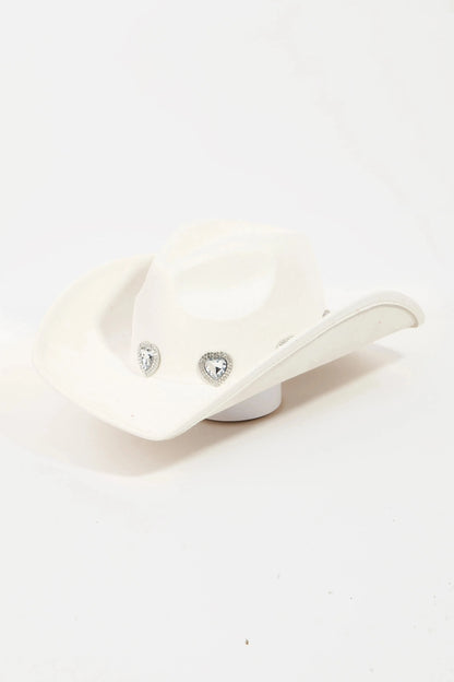 Bold Western Glam: Rhinestone Cowboy Hat-Womens Hats-Evelyns Fashion