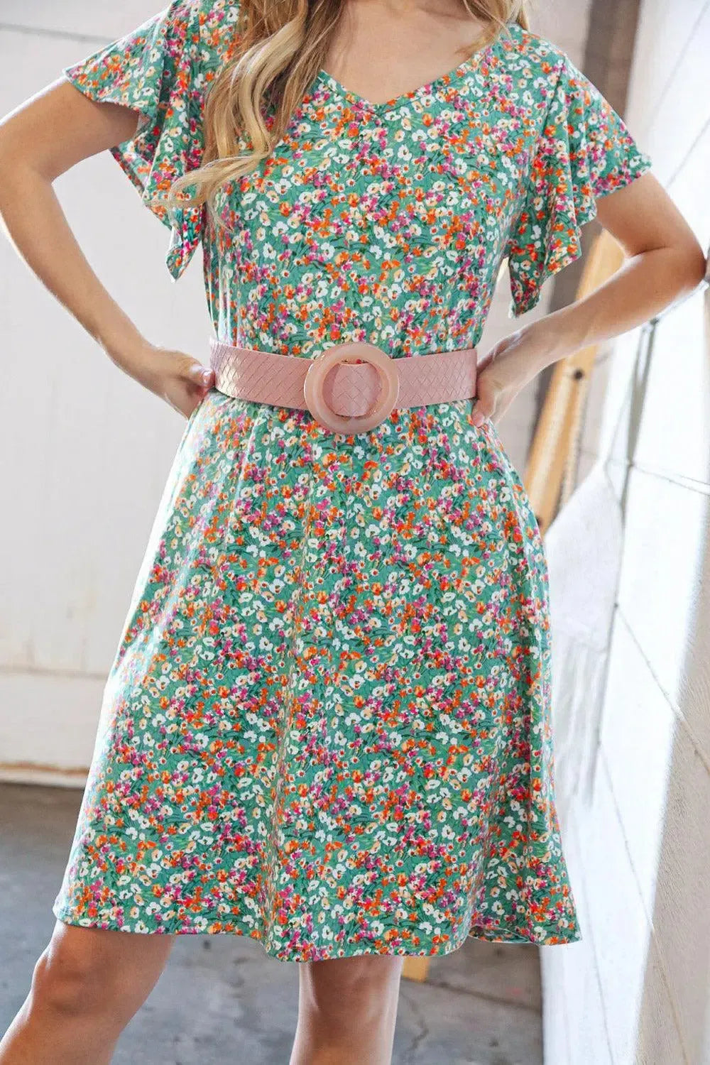 Buckle Me Beautiful Blush Faux Leather Belt-accessor-Evelyns Fashion