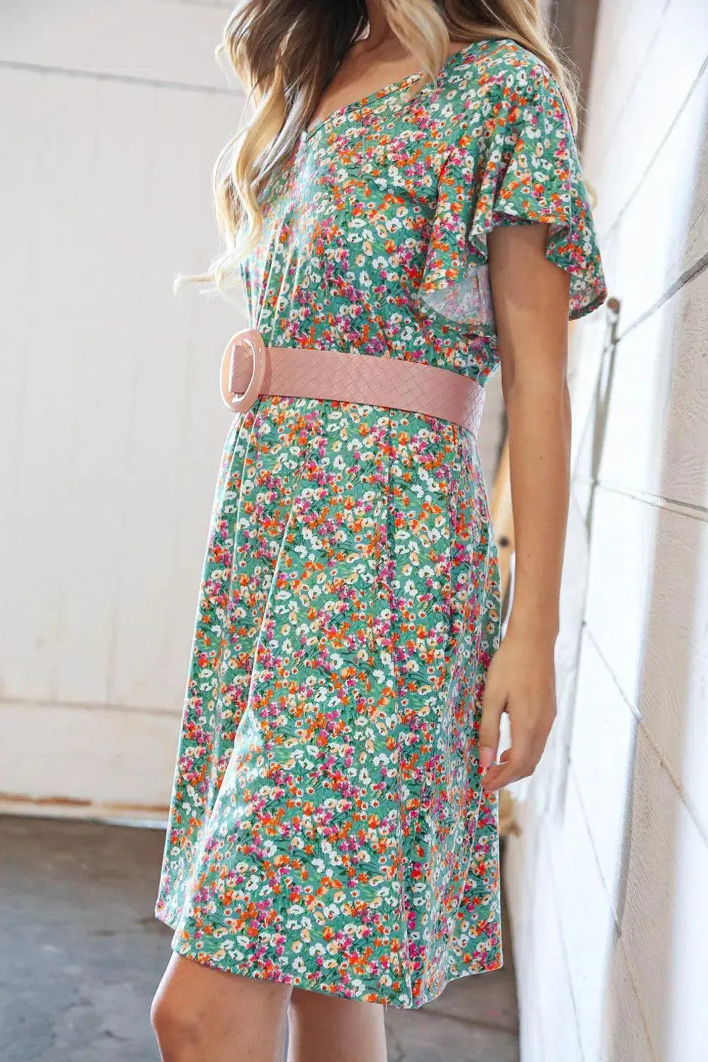 Buckle Me Beautiful Blush Faux Leather Belt-accessor-Evelyns Fashion