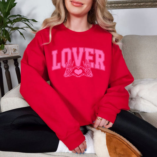 Celebrate Love: Lover Graphic Sweatshirt-Womens-Evelyns Fashion