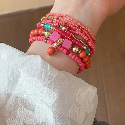 Chic Simplicity: Resin Rice Bead Bracelet-jewelry-Evelyns Fashion