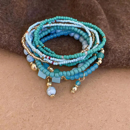 Chic Simplicity: Resin Rice Bead Bracelet-jewelry-Evelyns Fashion