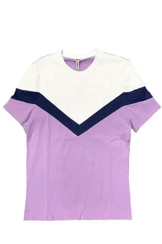 COLOR BLOCK TSHIRT-Mens-Evelyns Fashion