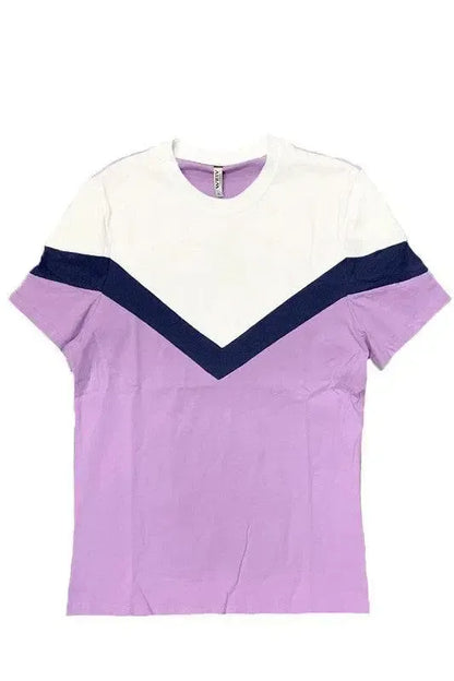 COLOR BLOCK TSHIRT-Mens-Evelyns Fashion