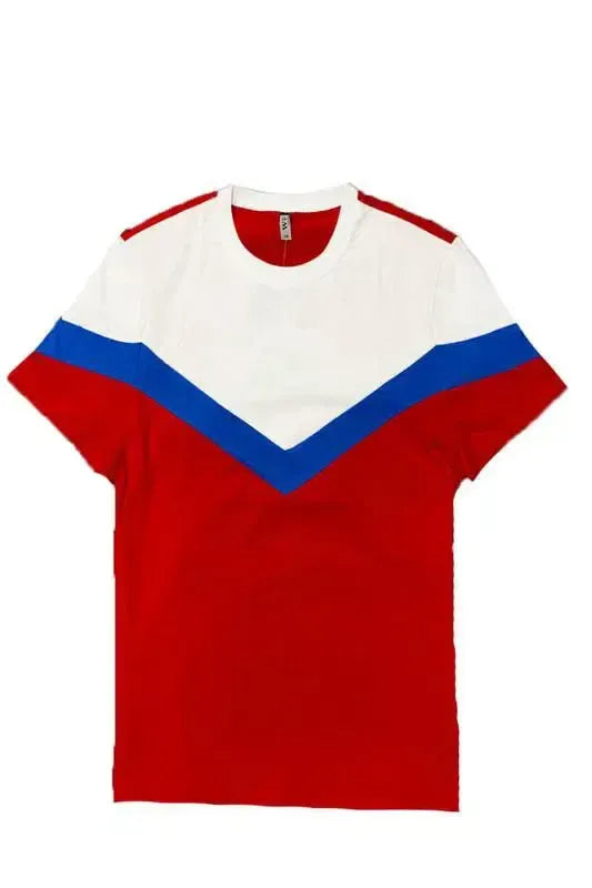 COLOR BLOCK TSHIRT-Mens-Evelyns Fashion