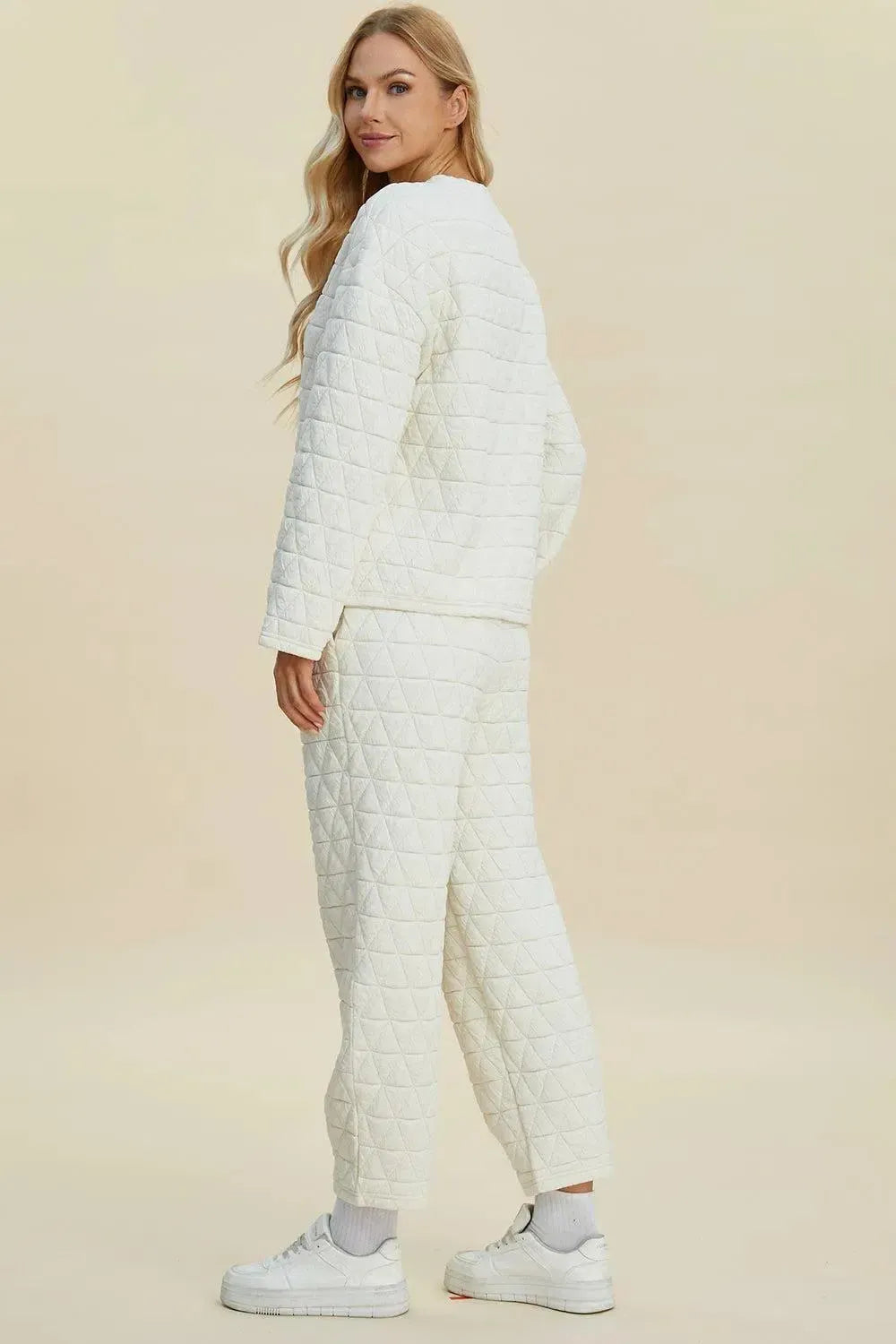 Cozy and Chic: Long Sleeve Top and Pants Set-Apparel & Accessories-Evelyns Fashion