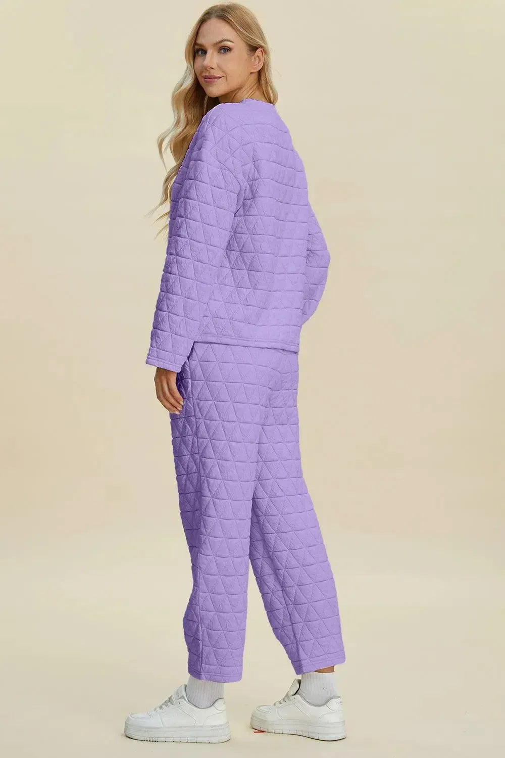 Cozy and Chic: Long Sleeve Top and Pants Set-Apparel & Accessories-Evelyns Fashion