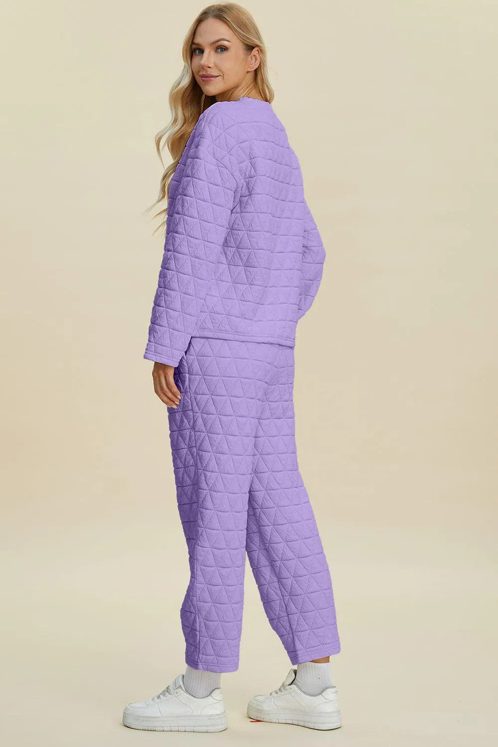 Cozy and Chic: Long Sleeve Top and Pants Set-Apparel & Accessories-Evelyns Fashion