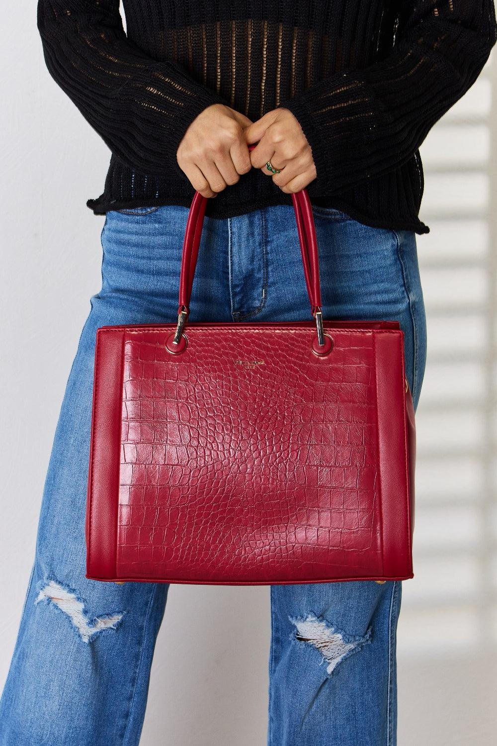 David Jones Leather Handbag-handbags-Evelyns Fashion