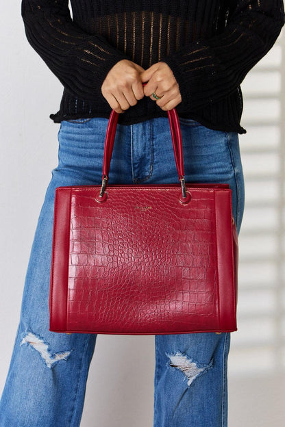David Jones Leather Handbag-handbags-Evelyns Fashion