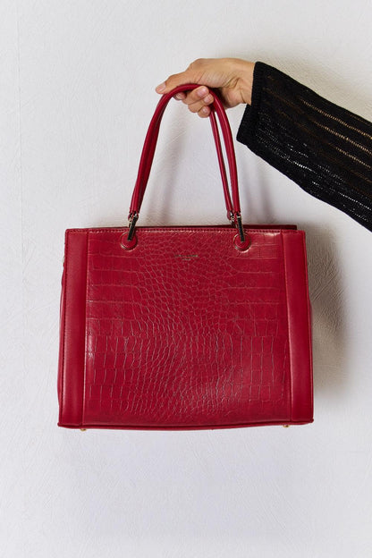 David Jones Leather Handbag-handbags-Evelyns Fashion