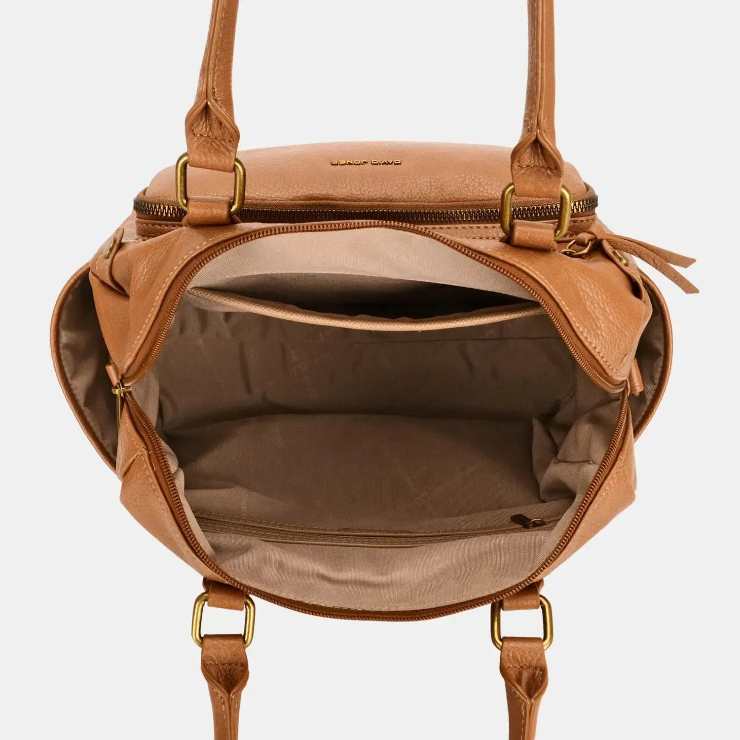 Eco-Friendly Elegance: Zipper PU Leather Handbag-handbags-Evelyns Fashion