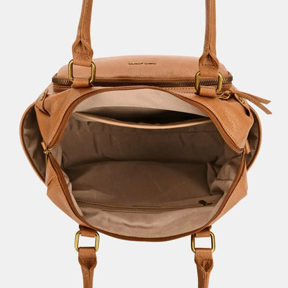 Eco-Friendly Elegance: Zipper PU Leather Handbag-handbags-Evelyns Fashion
