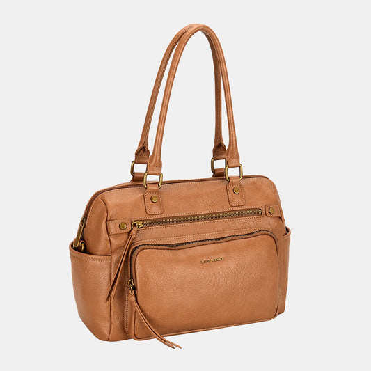 Eco-Friendly Elegance: Zipper PU Leather Handbag-handbags-Evelyns Fashion