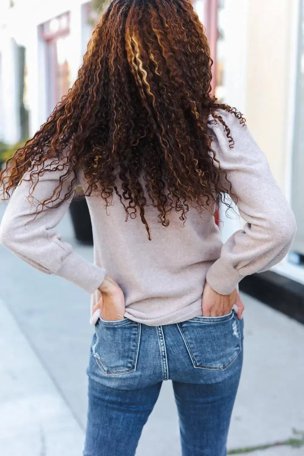 Effortless Elegance: Taupe Brushed Short Sleeve Sweater-2024 Blow-Out Sale-Evelyns Fashion