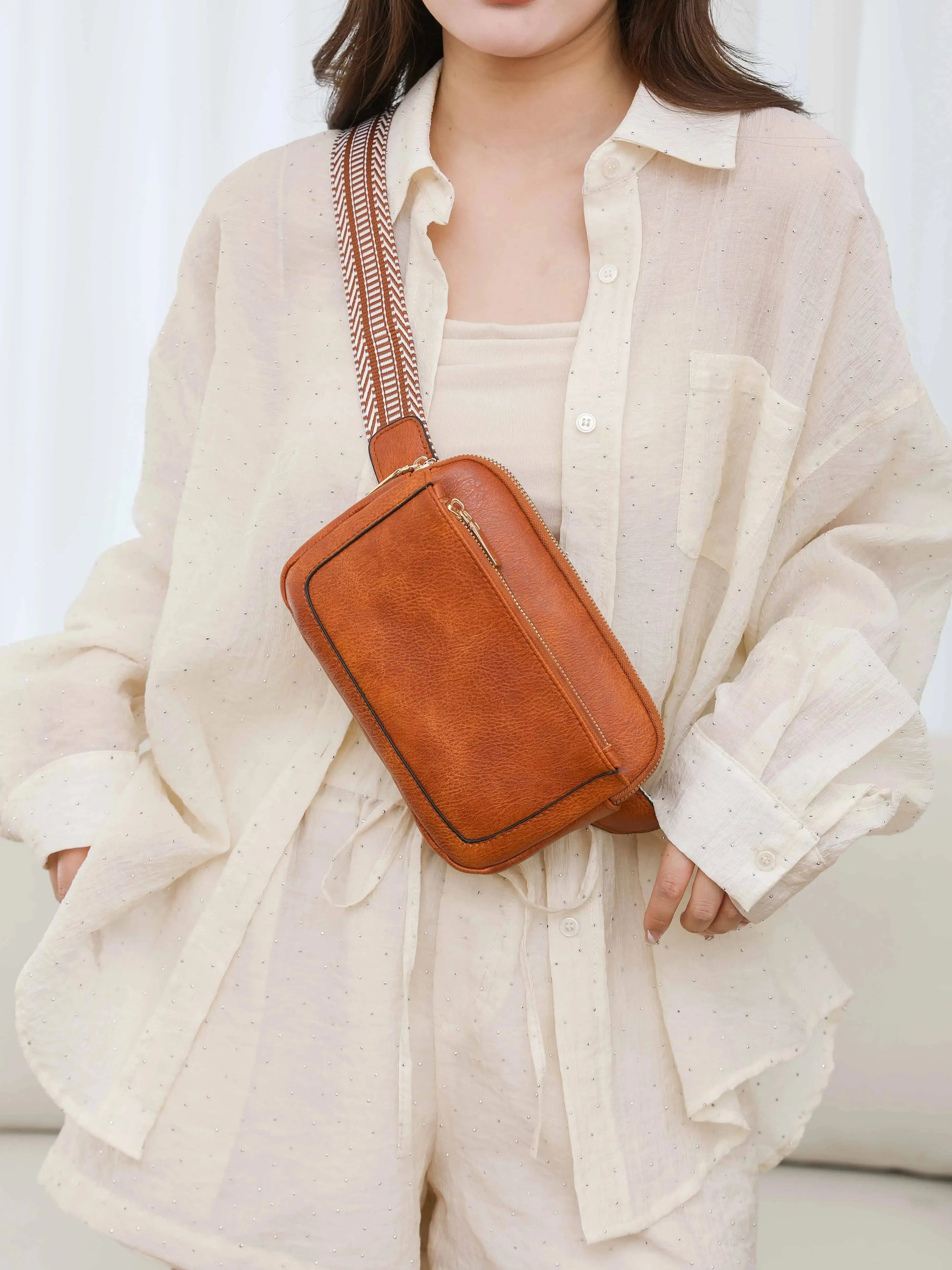 Elegant Leather Crossbody Bag for Everyday Use-purse bags-Evelyns Fashion