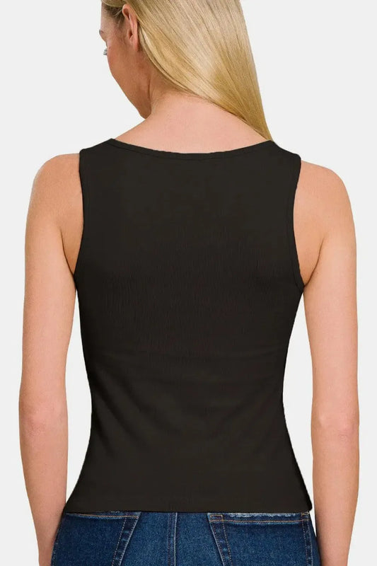 Elevate Your Style with Zenana's Cropped Tank-Tank Tops-Evelyns Fashion