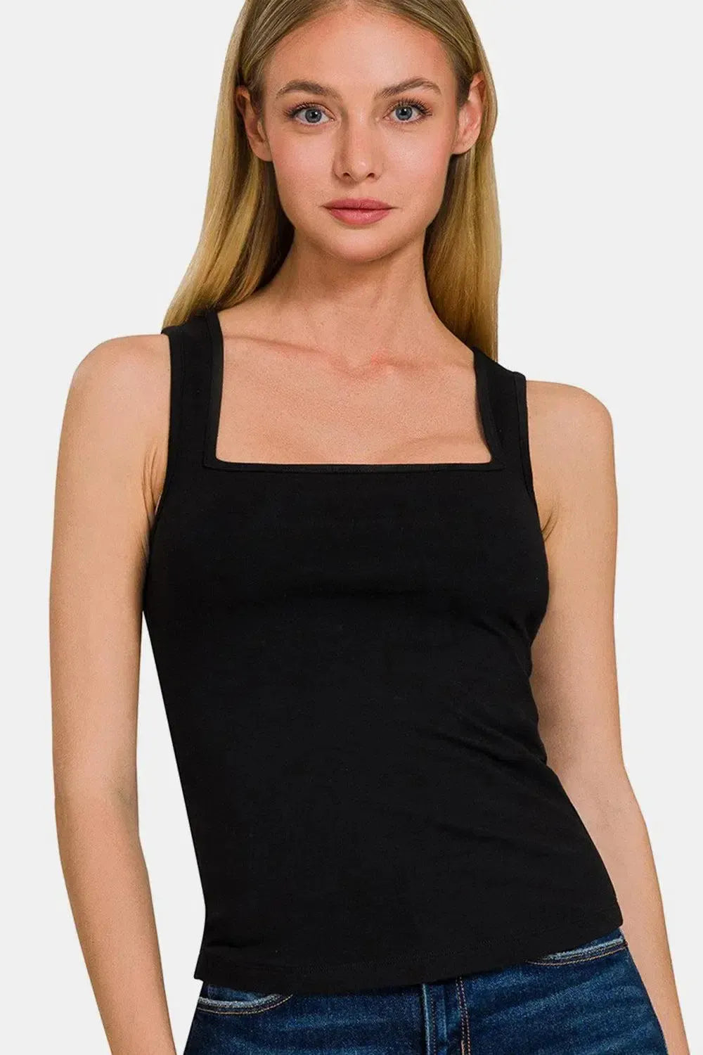 Elevate Your Style with Zenana's Cropped Tank-Tank Tops-Evelyns Fashion