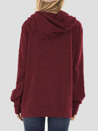 Express Your Style: Drawstring Hoodie with Letter Graphic Prints-Sweat Shirts and Hoodies-Evelyns Fashion