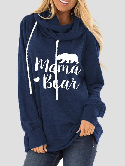Express Your Style: Drawstring Hoodie with Letter Graphic Prints-Sweat Shirts and Hoodies-Evelyns Fashion