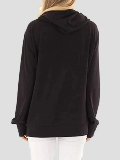 Express Your Style: Drawstring Hoodie with Letter Graphic Prints-Sweat Shirts and Hoodies-Evelyns Fashion